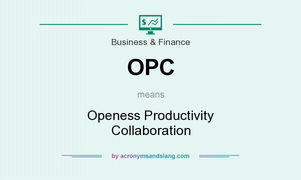 What does OPC mean? It stands for Openess Productivity Collaboration