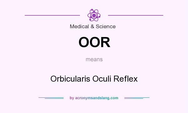 What does OOR mean? It stands for Orbicularis Oculi Reflex
