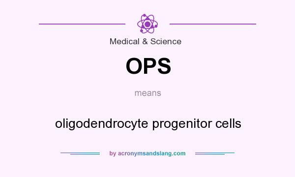 What does OPS mean? It stands for oligodendrocyte progenitor cells