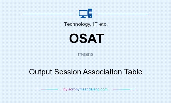 What does OSAT mean? It stands for Output Session Association Table