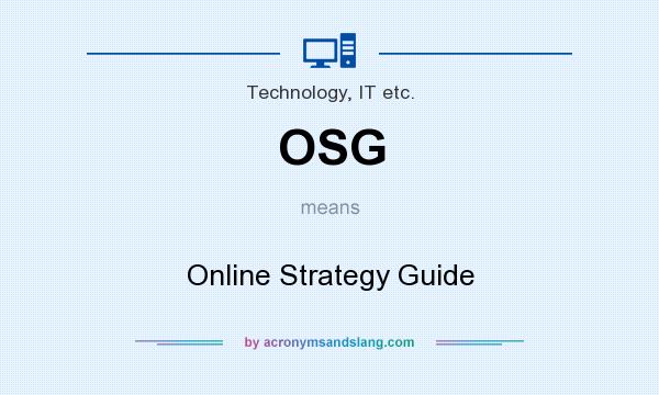What does OSG mean? It stands for Online Strategy Guide