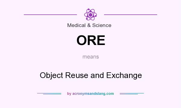 What does ORE mean? It stands for Object Reuse and Exchange
