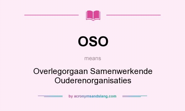 What does OSO mean? It stands for Overlegorgaan Samenwerkende Ouderenorganisaties