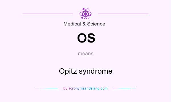 What does OS mean? It stands for Opitz syndrome