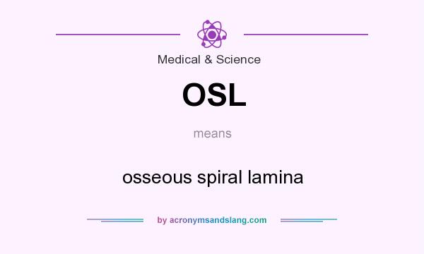 What does OSL mean? It stands for osseous spiral lamina
