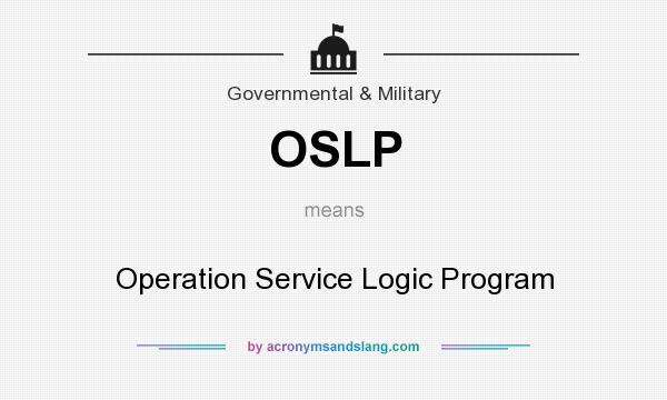 What does OSLP mean? It stands for Operation Service Logic Program