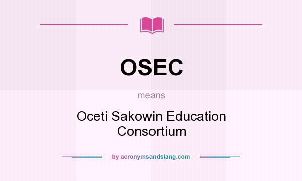 What does OSEC mean? It stands for Oceti Sakowin Education Consortium