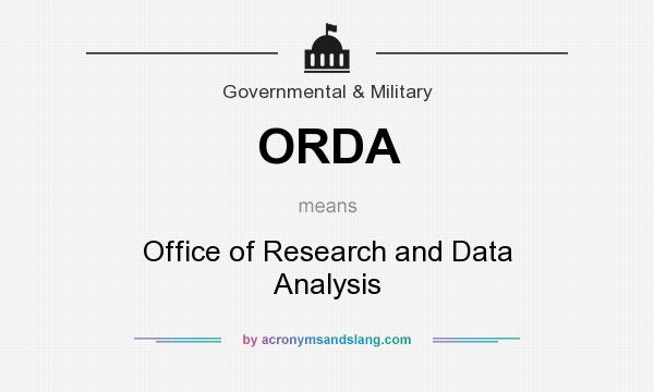 What does ORDA mean? It stands for Office of Research and Data Analysis