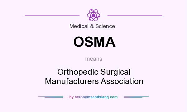 What does OSMA mean? It stands for Orthopedic Surgical Manufacturers Association
