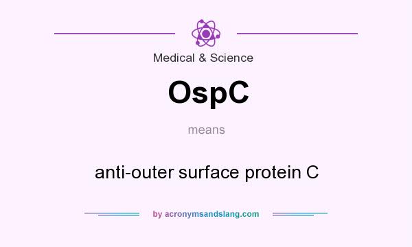 What does OspC mean? It stands for anti-outer surface protein C