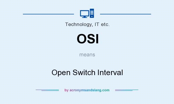 What does OSI mean? It stands for Open Switch Interval