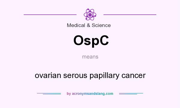 What does OspC mean? It stands for ovarian serous papillary cancer