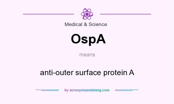 What does OspA mean? It stands for anti-outer surface protein A