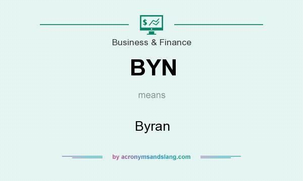 What does BYN mean? It stands for Byran
