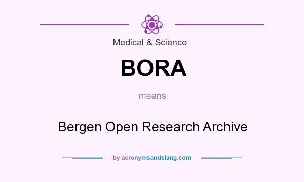 What does BORA mean? It stands for Bergen Open Research Archive