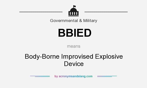 What does BBIED mean? It stands for Body-Borne Improvised Explosive Device