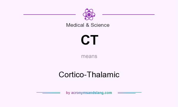 What does CT mean? It stands for Cortico-Thalamic