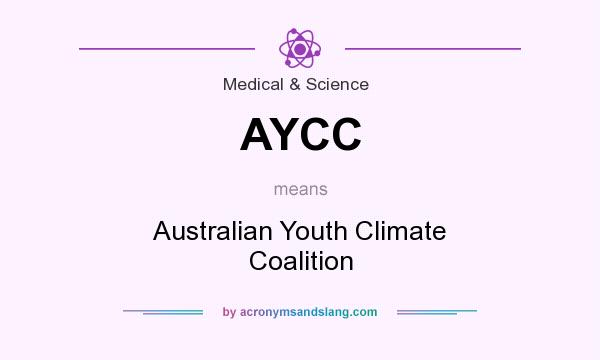 What does AYCC mean? It stands for Australian Youth Climate Coalition
