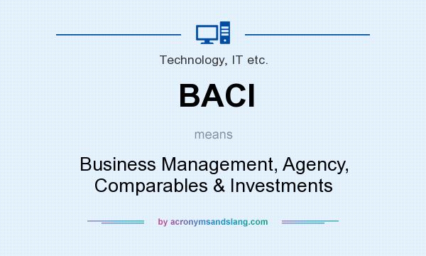What does BACI mean? It stands for Business Management, Agency, Comparables & Investments