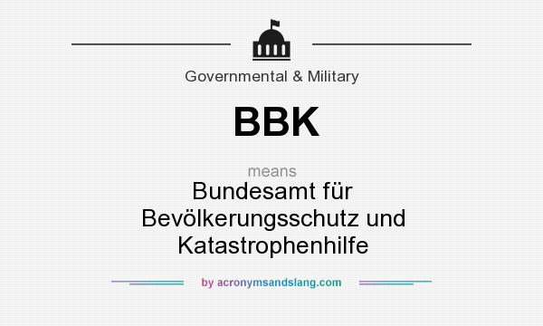 What does BBK mean? It stands for Bundesamt für Bevölkerungsschutz und Katastrophenhilfe