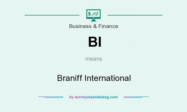 What does BI mean? It stands for Braniff International