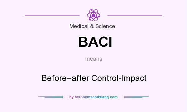 What does BACI mean? It stands for Before–after Control-Impact