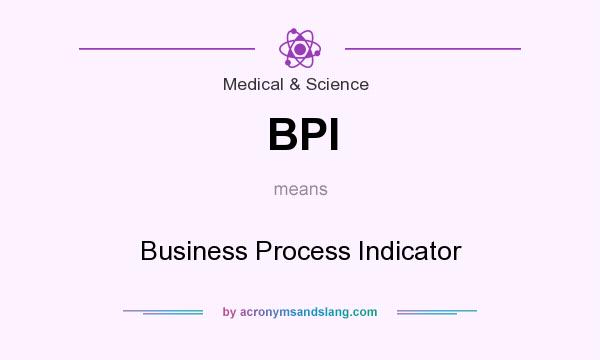 What does BPI mean? It stands for Business Process Indicator