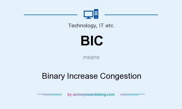 What does BIC mean? It stands for Binary Increase Congestion
