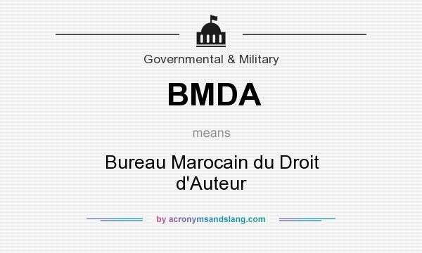 What does BMDA mean? It stands for Bureau Marocain du Droit d`Auteur
