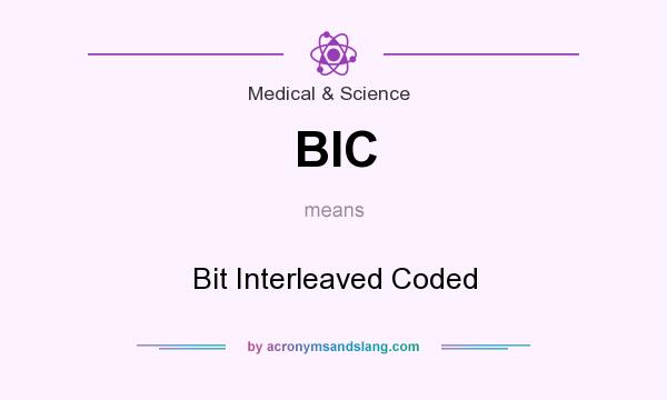 What does BIC mean? It stands for Bit Interleaved Coded