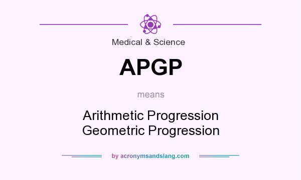 What does APGP mean? It stands for Arithmetic Progression Geometric Progression