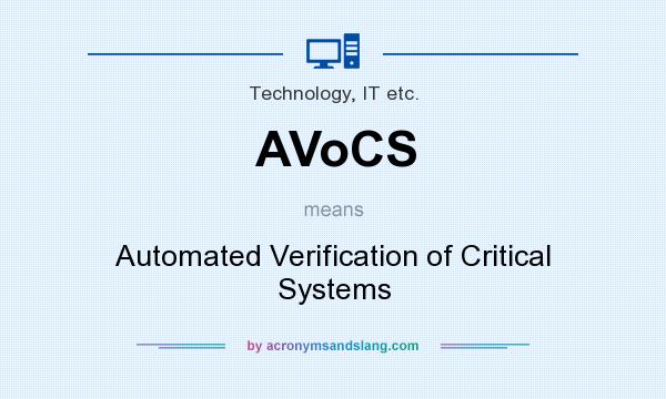 What does AVoCS mean? It stands for Automated Verification of Critical Systems