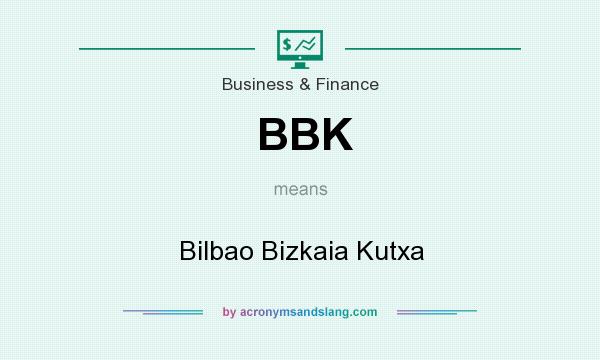 What does BBK mean? It stands for Bilbao Bizkaia Kutxa