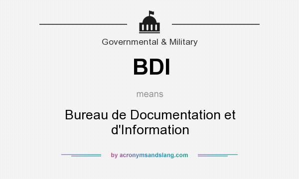 What does BDI mean? It stands for Bureau de Documentation et d`Information
