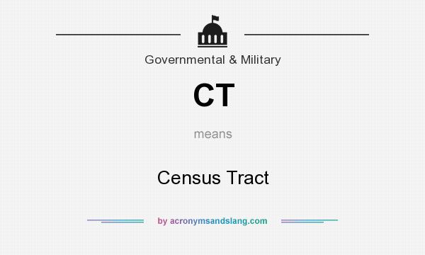 What does CT mean? It stands for Census Tract