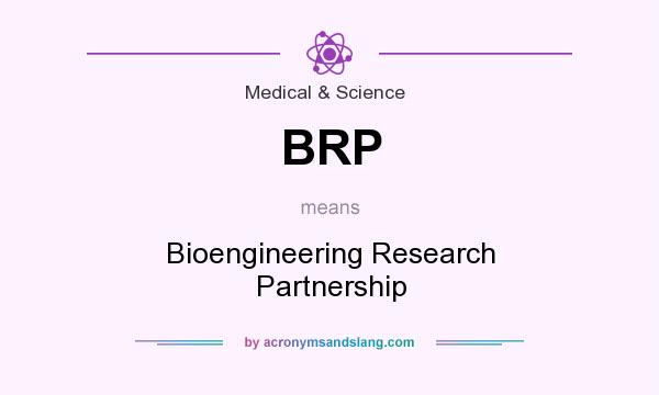 What does BRP mean? It stands for Bioengineering Research Partnership