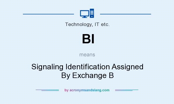 What does BI mean? It stands for Signaling Identification Assigned By Exchange B