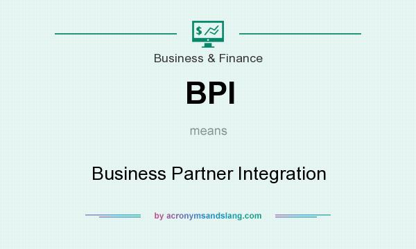 What does BPI mean? It stands for Business Partner Integration