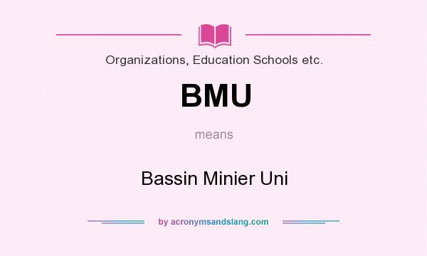 What does BMU mean? It stands for Bassin Minier Uni