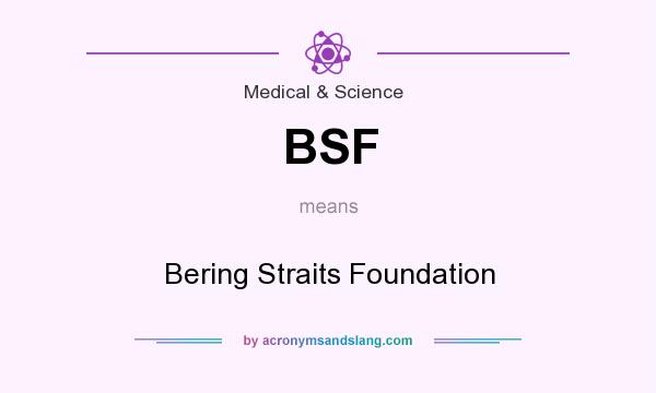 What does BSF mean? It stands for Bering Straits Foundation