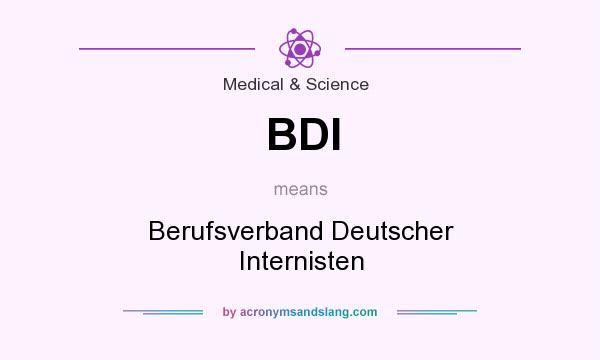 What does BDI mean? It stands for Berufsverband Deutscher Internisten