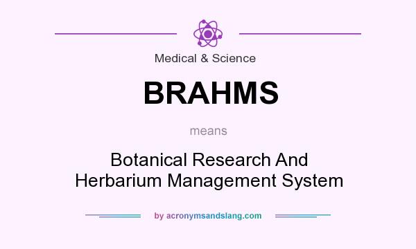 What does BRAHMS mean? It stands for Botanical Research And Herbarium Management System