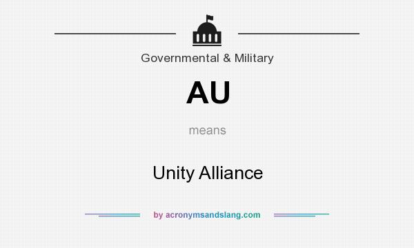 What does AU mean? It stands for Unity Alliance