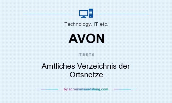 What does AVON mean? It stands for Amtliches Verzeichnis der Ortsnetze
