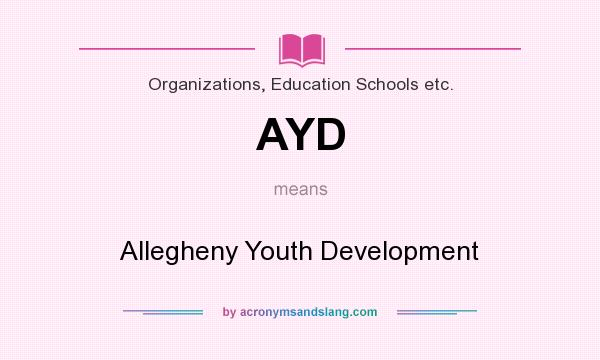 What does AYD mean? It stands for Allegheny Youth Development