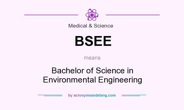 What does BSEE mean? It stands for Bachelor of Science in Environmental Engineering