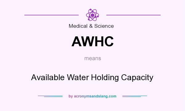 What does AWHC mean? It stands for Available Water Holding Capacity