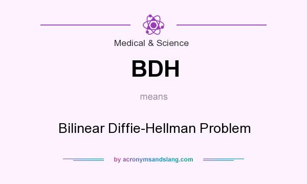 What does BDH mean? It stands for Bilinear Diffie-Hellman Problem