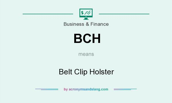 What does BCH mean? It stands for Belt Clip Holster