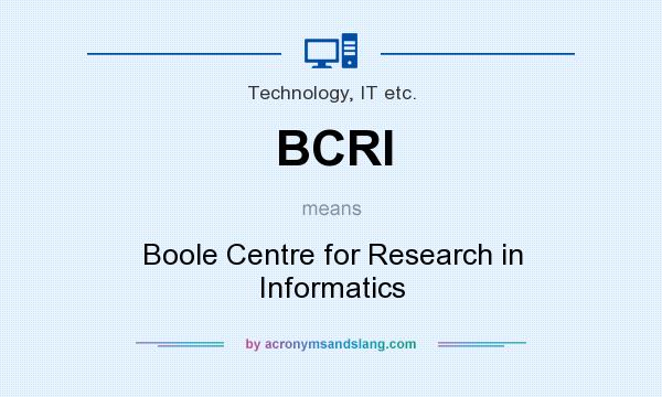 What does BCRI mean? It stands for Boole Centre for Research in Informatics
